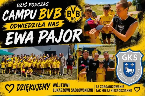 Ewa Pajor z wizytą na BVB Evonik Football Camp w Gminie Przykona