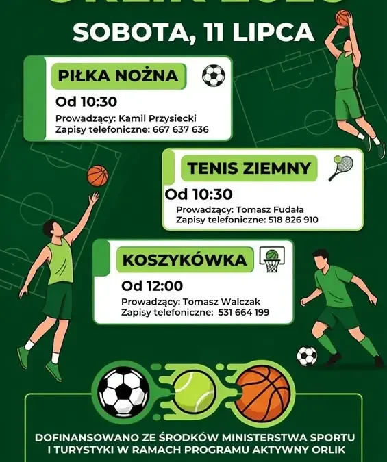 Gmina Opatówek zaprasza na sportową sobotę na Orliku – 11 lipca 2026