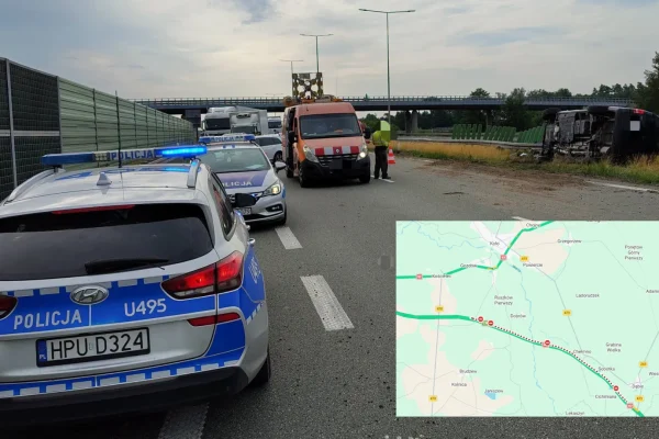 Poważny wypadek na A2 w Kole. Trasa w kierunku Poznania zablokowana