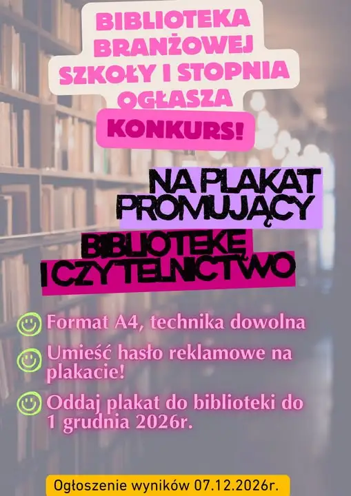 Konkurs plastyczny w bibliotece szkolnej w Kleczewie – stwórz plakat promujący czytelnictwo