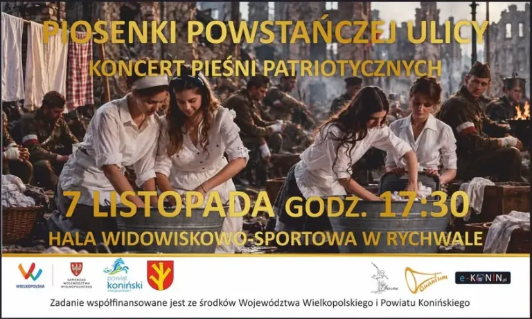 Koncert pieśni patriotycznych w Rychwale – „Piosenki Powstańczej Ulicy”