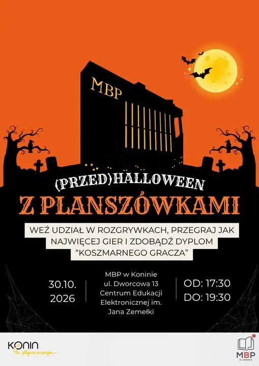 Halloweenowe gry planszowe w Koninie – zaproszenie na piątkowy wieczór
